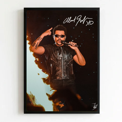 The Weeknd live autograph poster