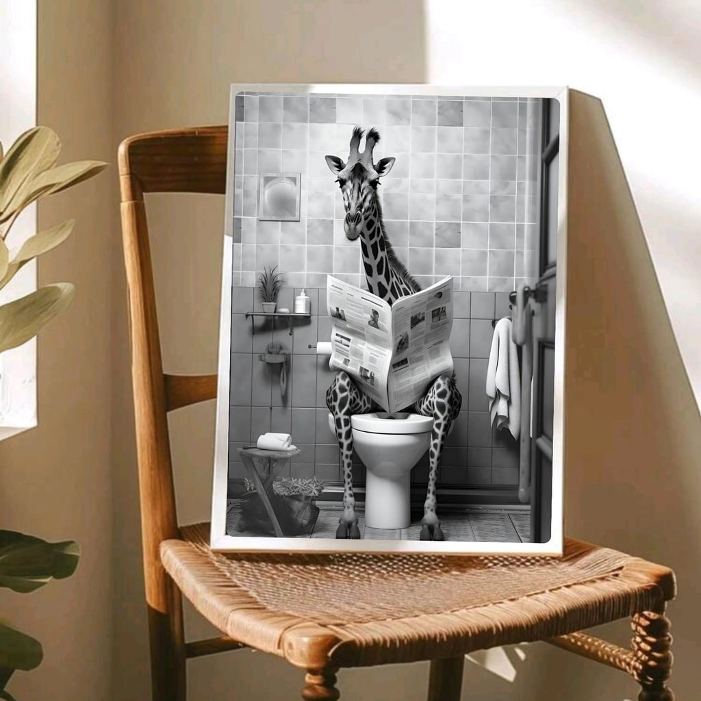 Giraffe house bathroom decor