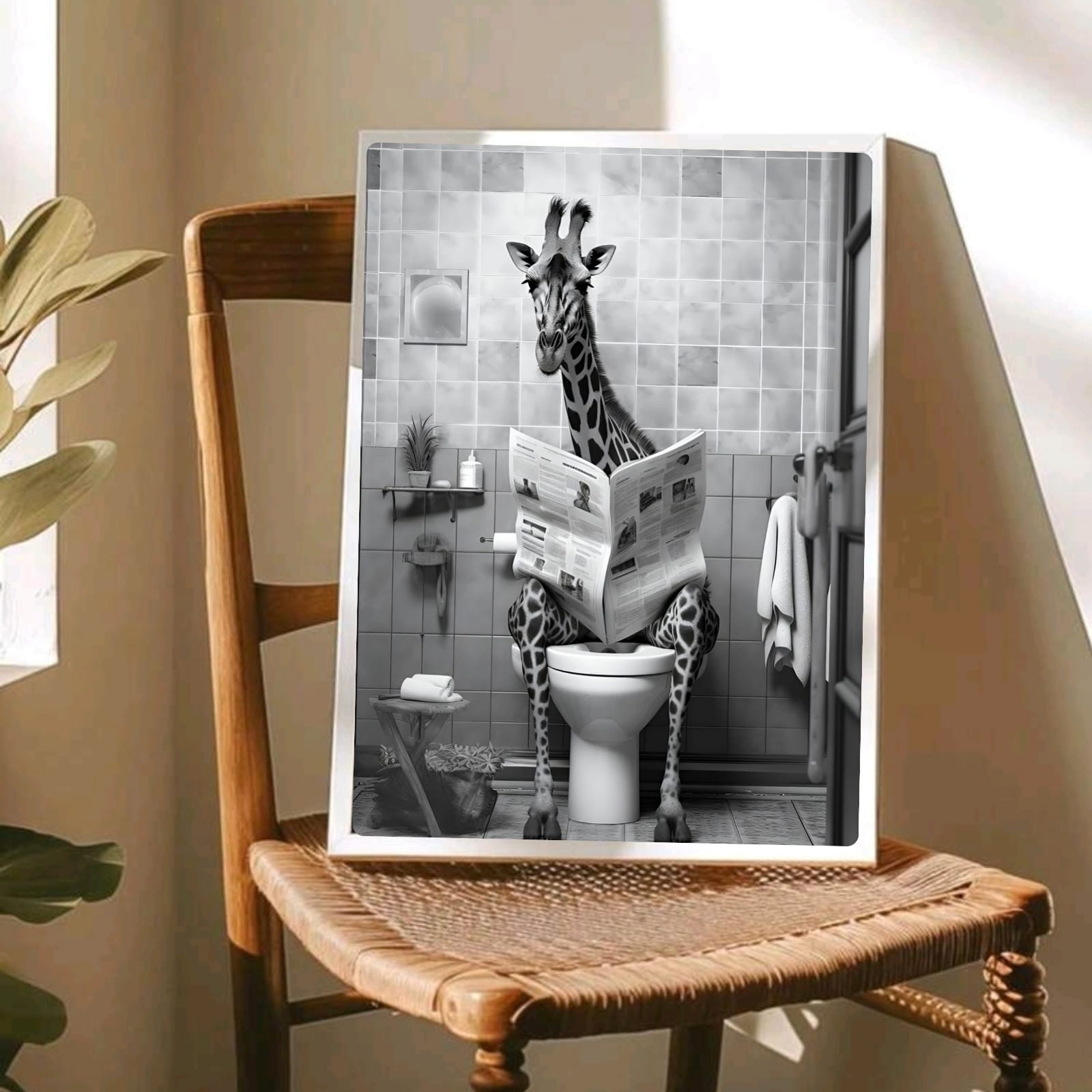Giraffe house bathroom decor