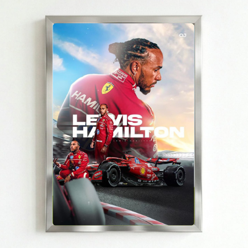 lewis hamilton ferrari poster with frame
