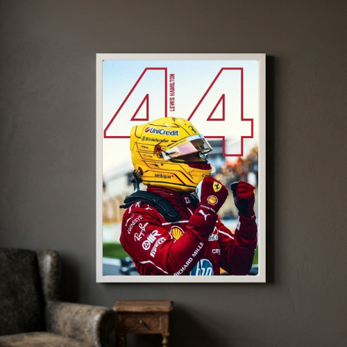 lewis hamilton ferrari poster with frame
