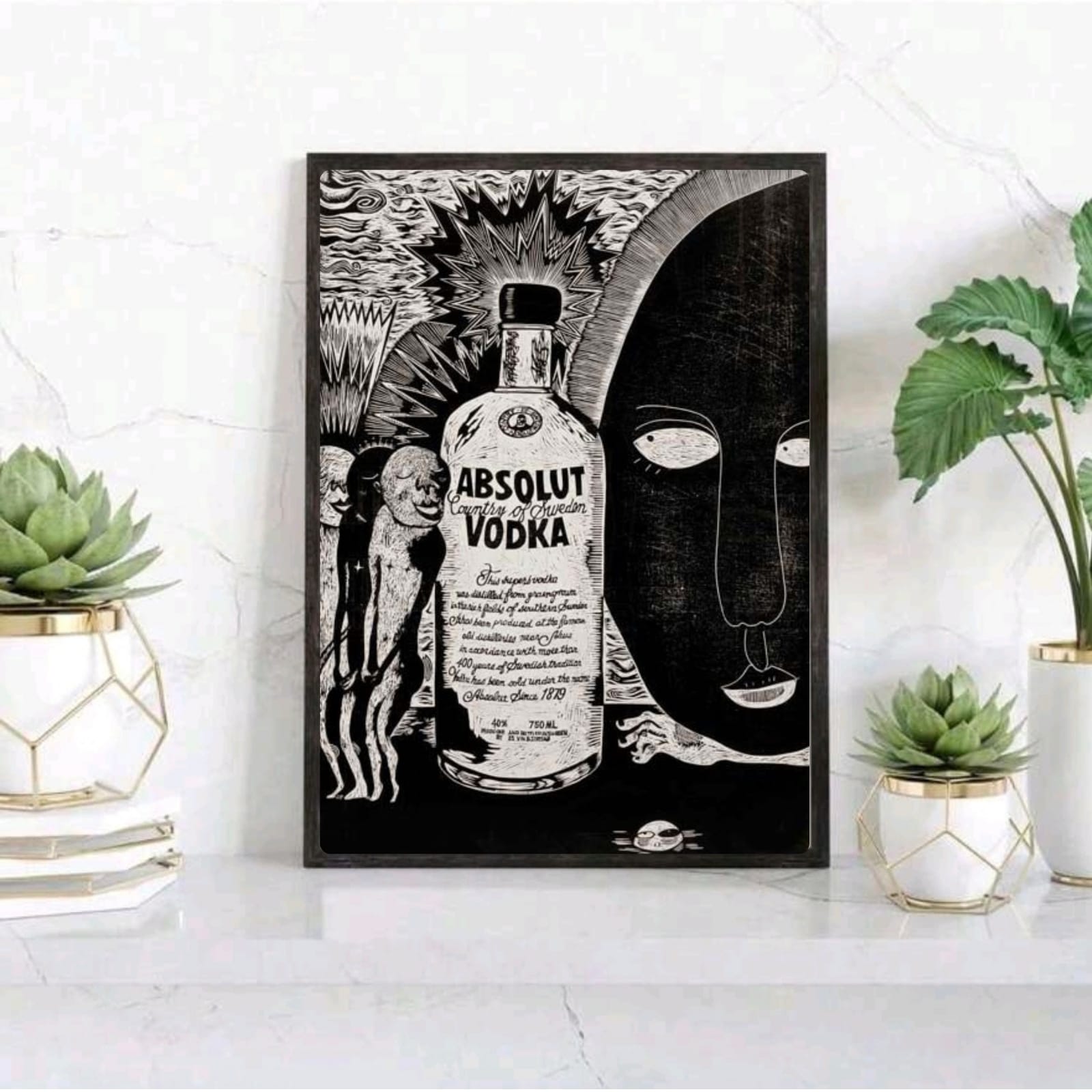 bar and restaurant decoration, vodka