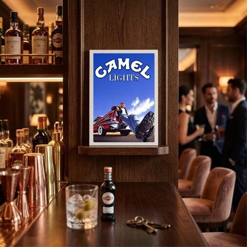 bar and restaurant decoration, Camel sigarette