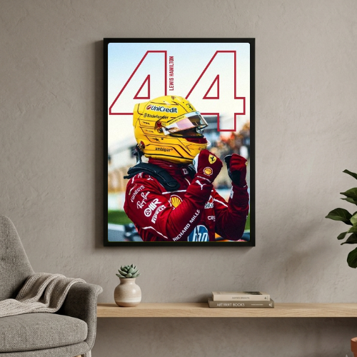 lewis hamilton ferrari poster with frame