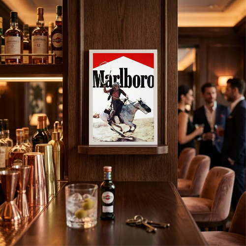 bar and restaurant decoration, Marlboro sigarette