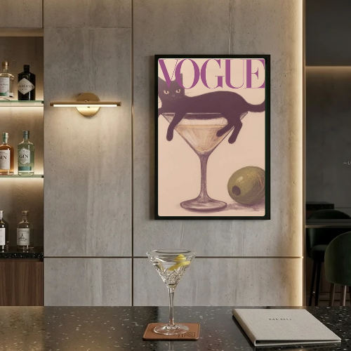 bar and restaurant decoration vogue cat martini chic
