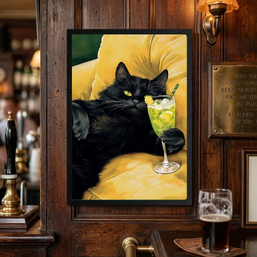 Cat cocktail bar and restaurant decoration