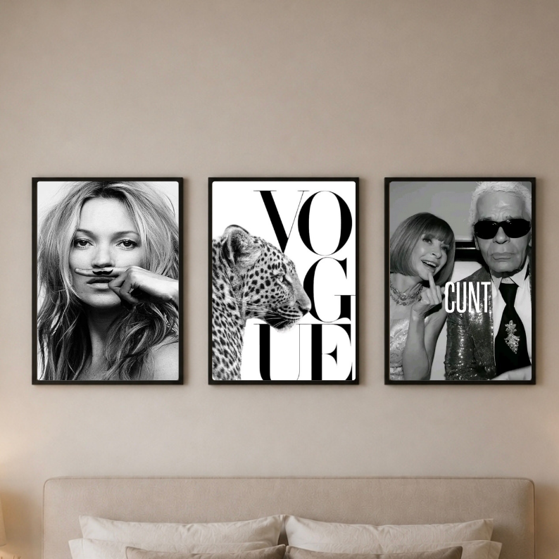 Set: vogue, kate moss, anna wintour, karl lagerfeld