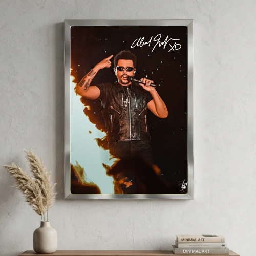 The Weeknd live autograph poster