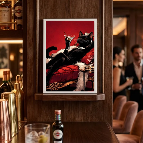 Cat cocktail bar and restaurant decoration
