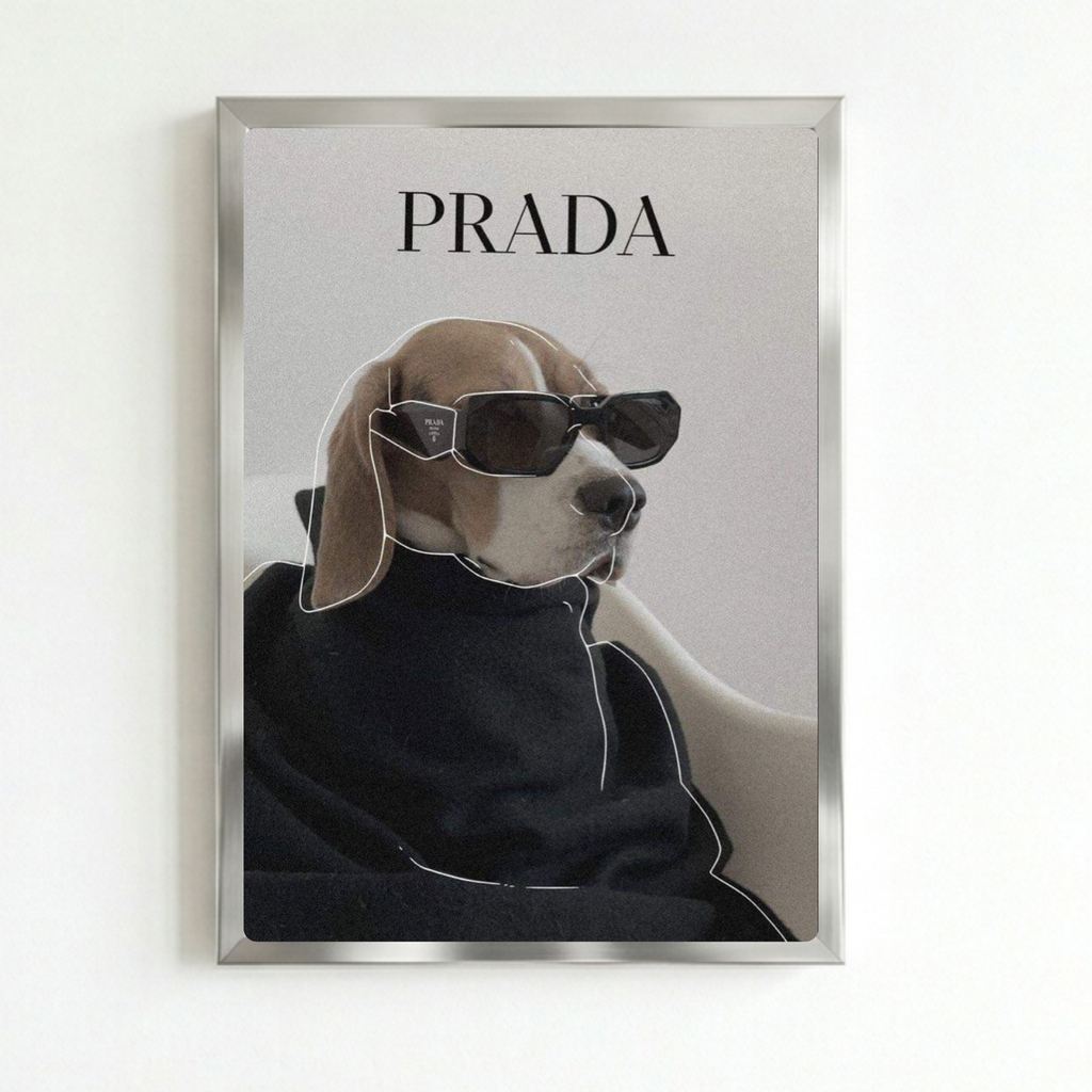 poster luxury brand dog