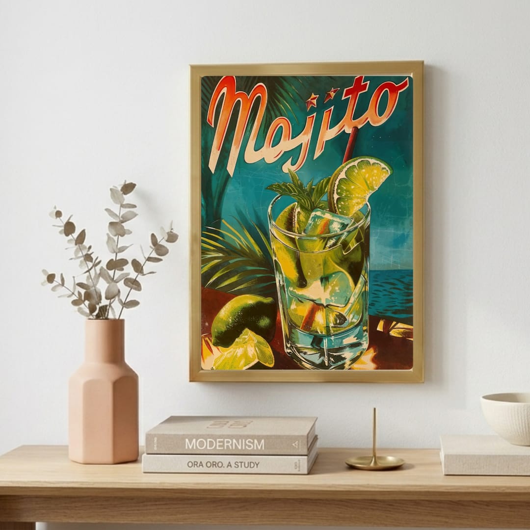 bar and restaurant decoration, mojito