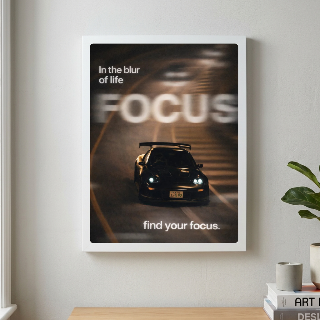 poster car race house deco