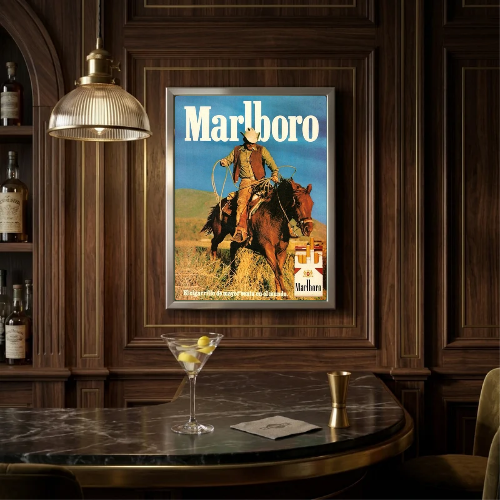 bar and restaurant decoration, Marlboro sigarette