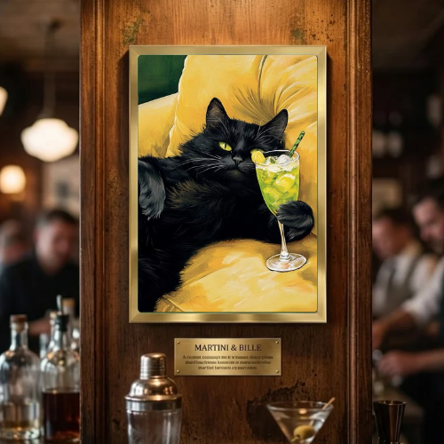 Cat cocktail bar and restaurant decoration