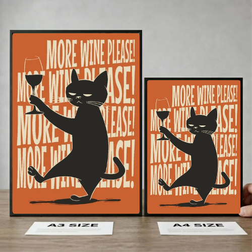 bar and restaurant decoration cat wine