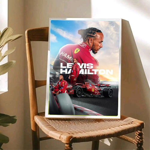 lewis hamilton ferrari poster with frame