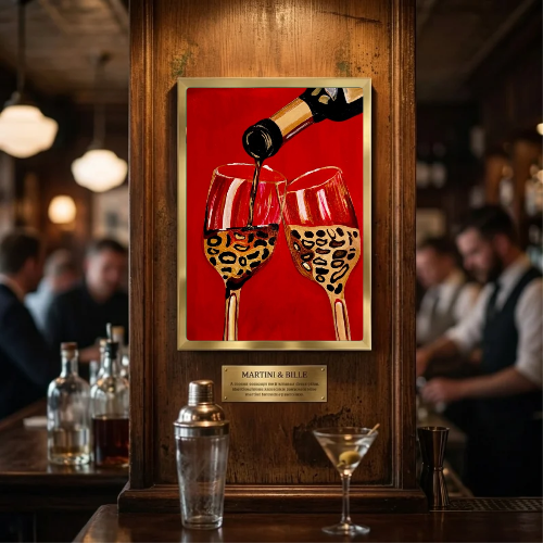 bar and restaurant decoration wine leopard chic