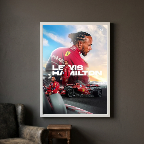lewis hamilton ferrari poster with frame