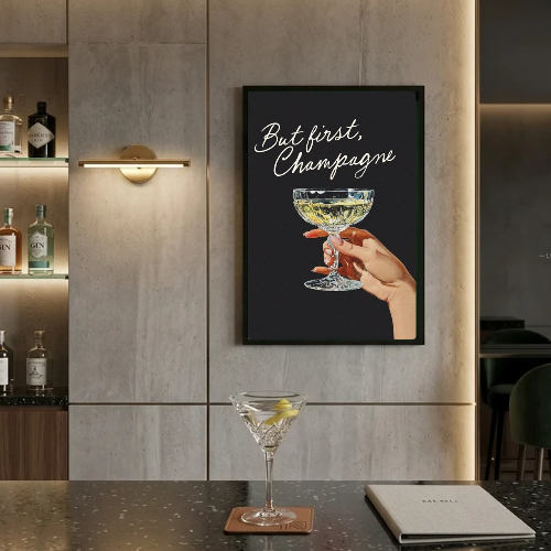 Chic Wine Champagne bar and restaurant decoration