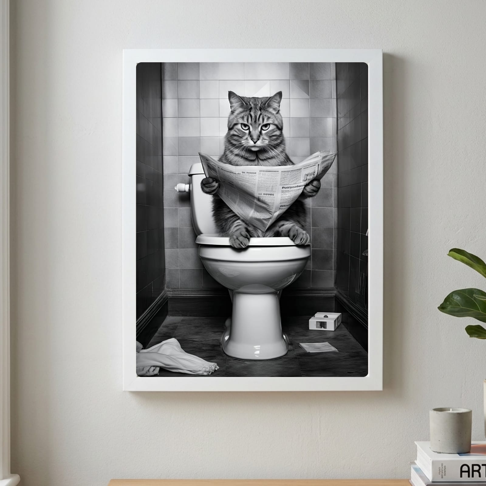 Cat house decor bathroom