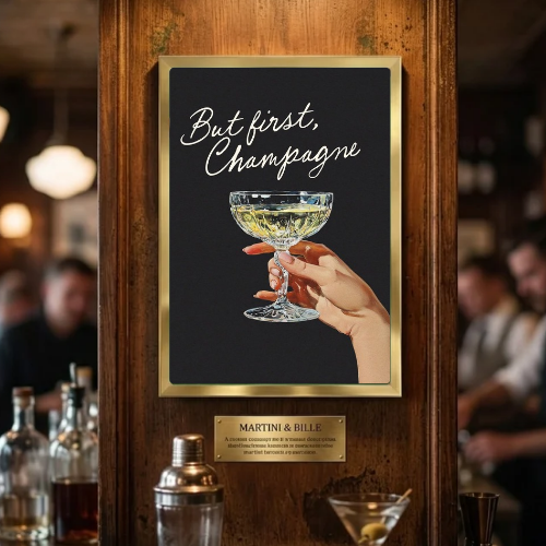 Chic Wine Champagne bar and restaurant decoration