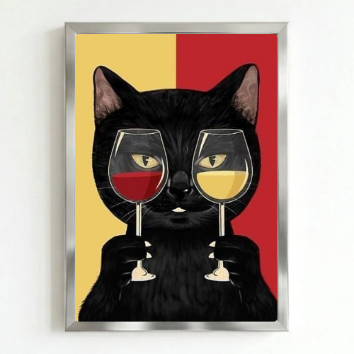 Cat Red and White Wine bar and restaurant decoration