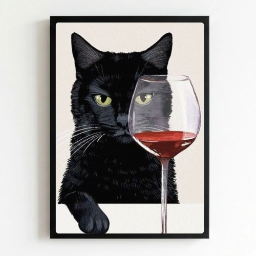 bar and restaurant decoration cat wine