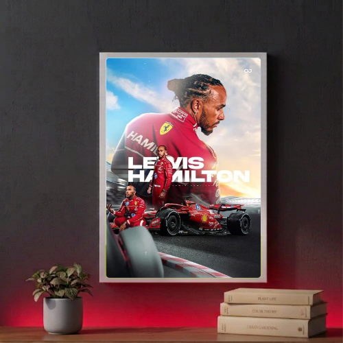 lewis hamilton ferrari poster with frame