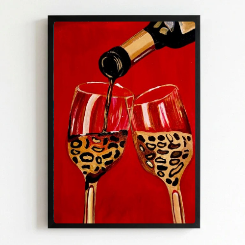 bar and restaurant decoration wine leopard chic