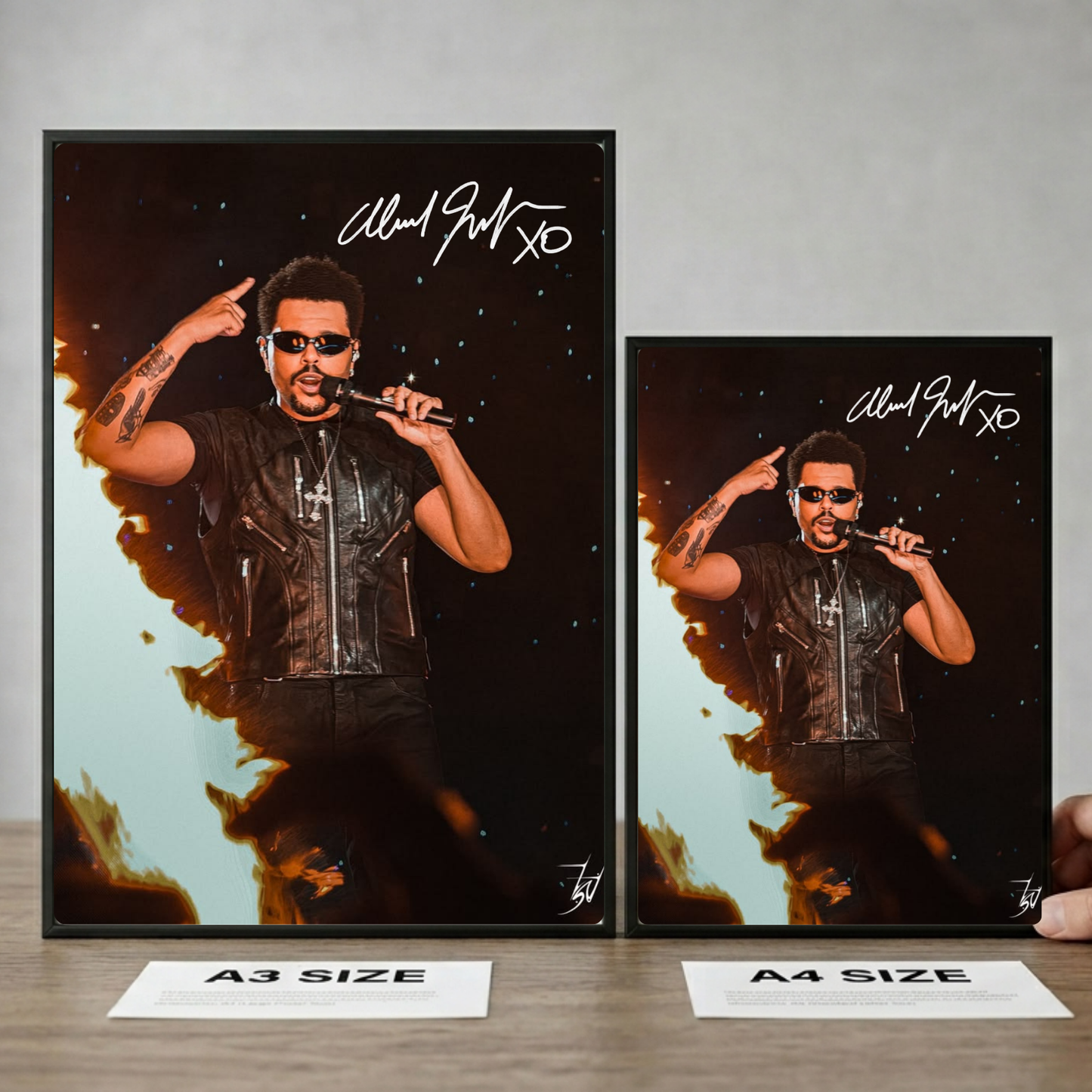 The Weeknd live autograph poster