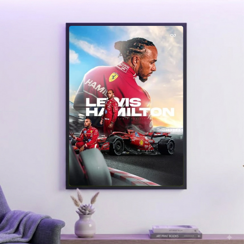 lewis hamilton ferrari poster with frame