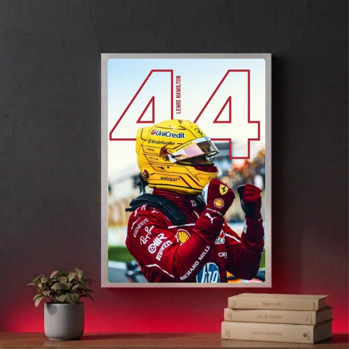 lewis hamilton ferrari poster with frame