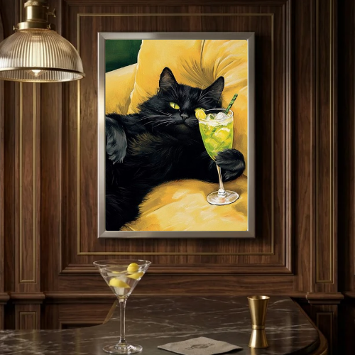 Cat cocktail bar and restaurant decoration