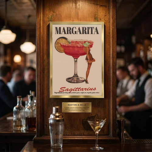 bar and restaurant decoration, margarita sagittarius