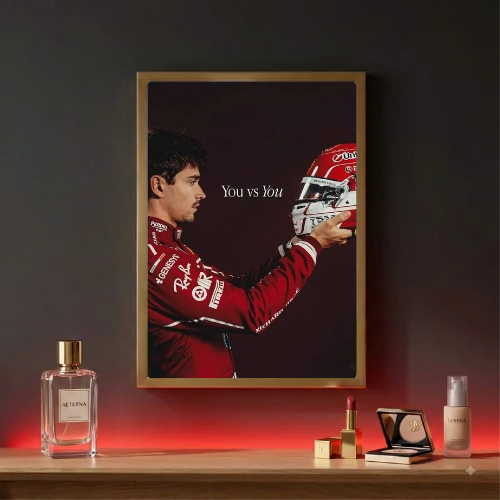 charles leclerc ferrari f1 poster with frame