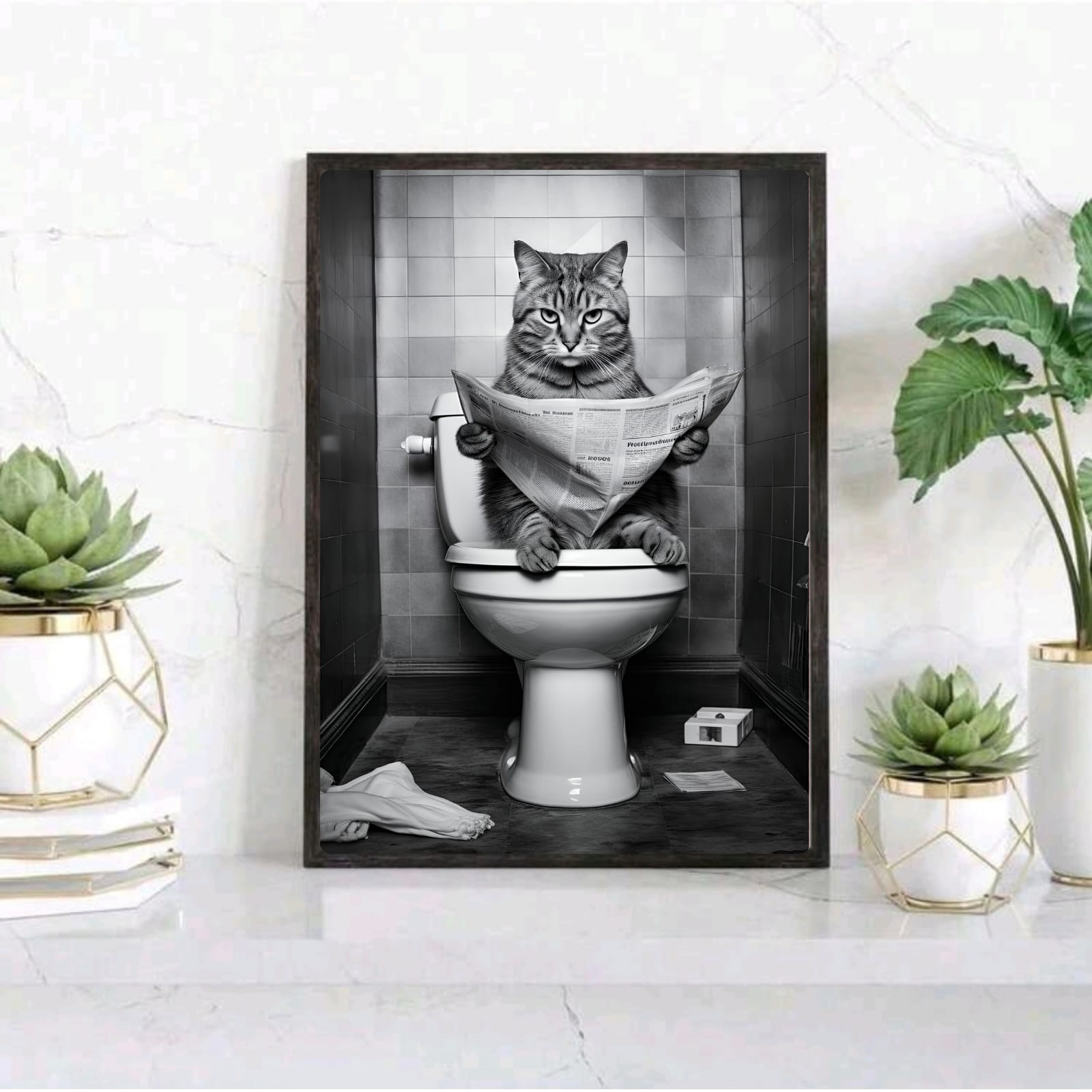 Cat house decor bathroom