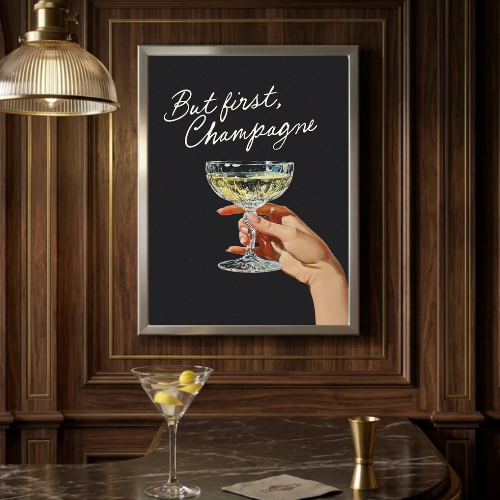 Chic Wine Champagne bar and restaurant decoration