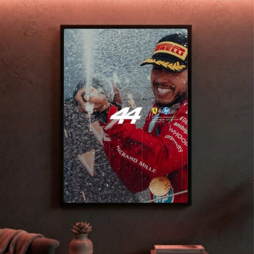 lewis hamilton ferrari poster with frame