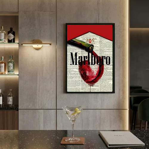 bar and restaurant decoration, Marlboro sigarette