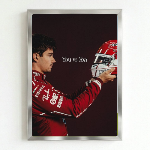 charles leclerc ferrari f1 poster with frame