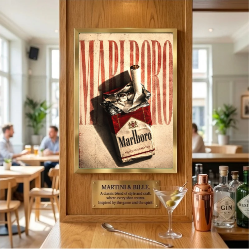 bar and restaurant decoration, Marlboro sigarette