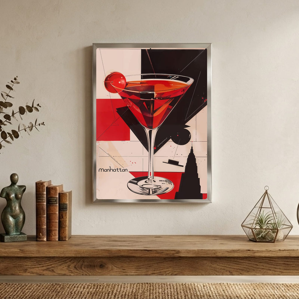 bar and restaurant decoration, manhattan drink