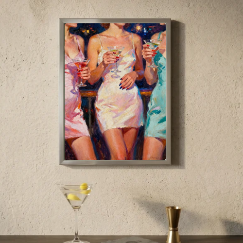 bar and restaurant decoration martini chic girls