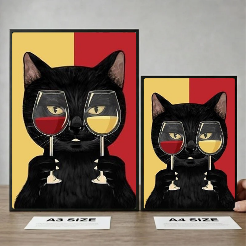 Cat Red and White Wine bar and restaurant decoration