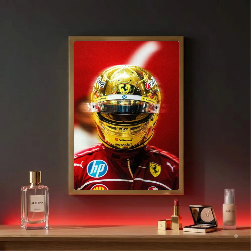 lewis hamilton ferrari poster with frame