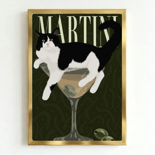 bar and restaurant decoration cat martini