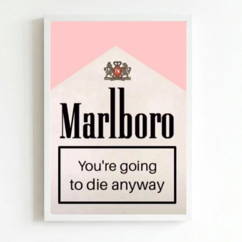 bar and restaurant decoration, Marlboro pink sigarette