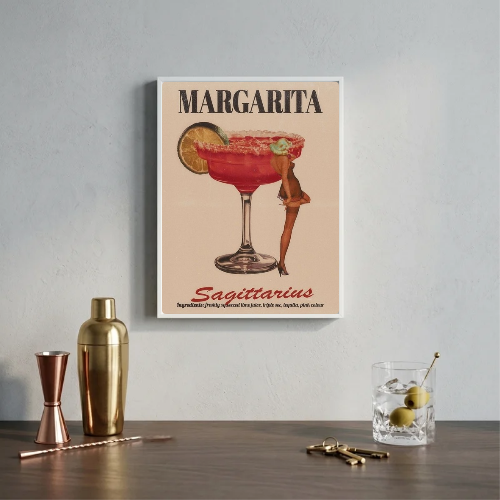 bar and restaurant decoration, margarita sagittarius