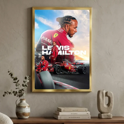 lewis hamilton ferrari poster with frame